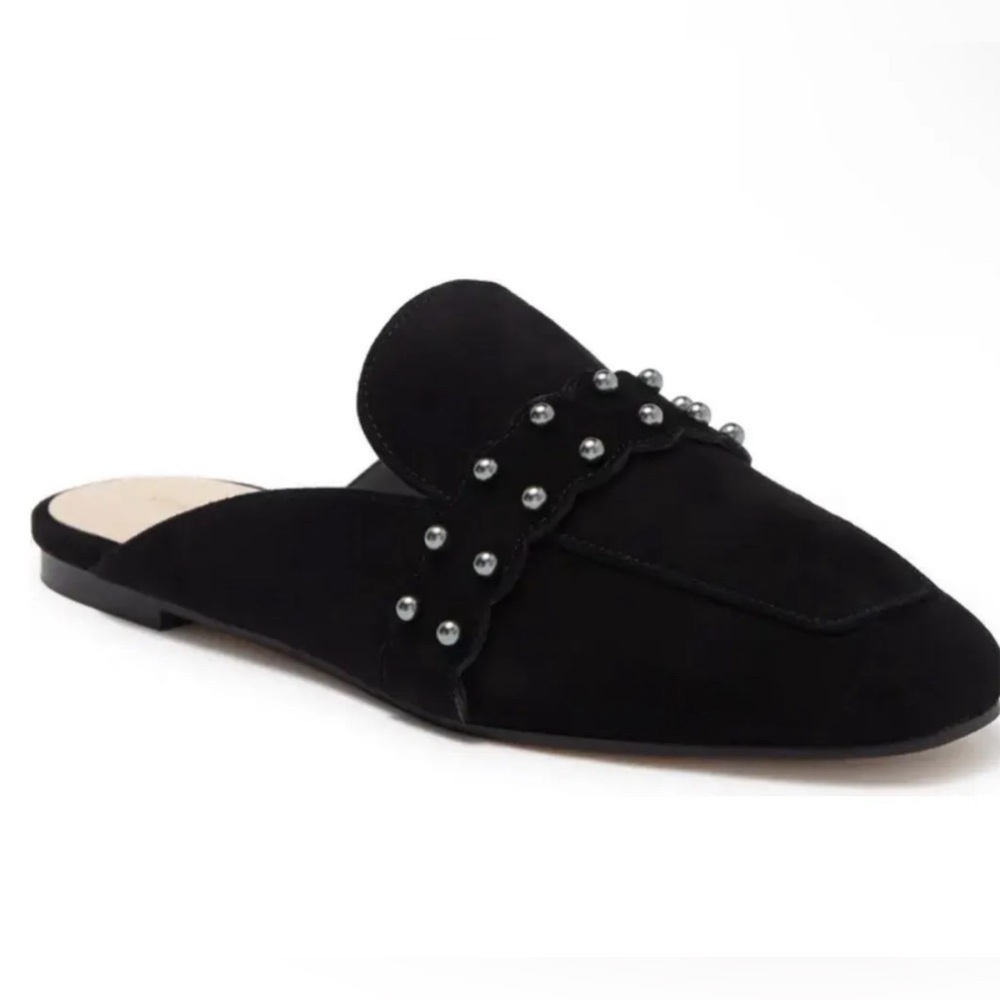 Stuart Weitzman Superstud Suede Black Mule Sz 5 $‎ 498